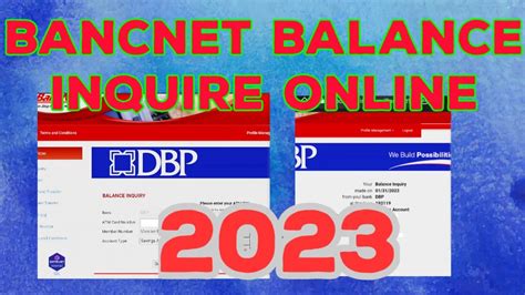 dbp online banking balance inquiry.